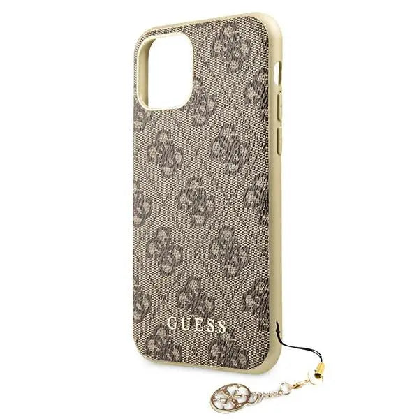 Guess GUHCN61GF4GBR iPhone 11 6.1’’ / Xr brown/brown hard case 4G Charms Collection - Cell phone cases