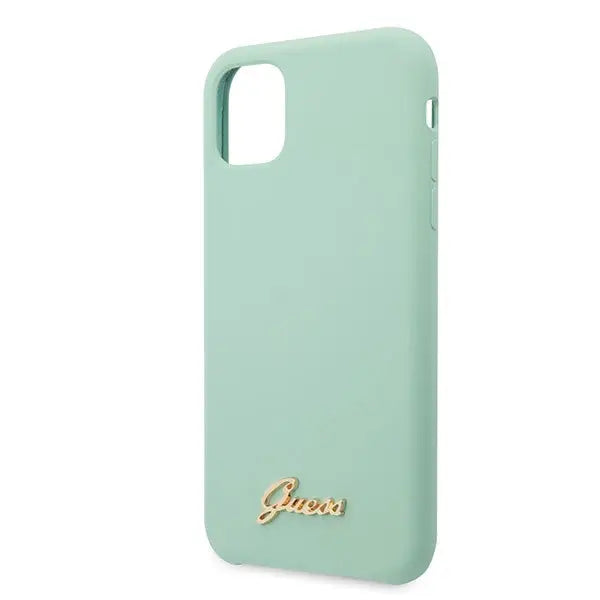 Guess GUHCN65LSLMGG iPhone 11 Pro Max green/green hard case Silicone Vintage Gold Logo - Cell phone cases