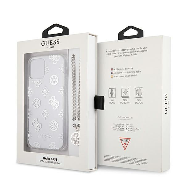 Guess GUHCP12LKSPESI iPhone 12 Pro Max 6.7’’ silver/silver hardcase Peony Chain Collection - Cell phone cases