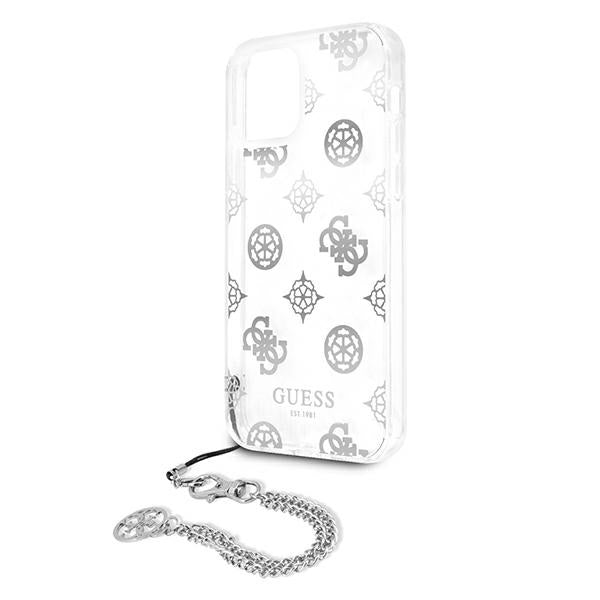 Guess GUHCP12LKSPESI iPhone 12 Pro Max 6.7’’ silver/silver hardcase Peony Chain Collection - Cell phone cases