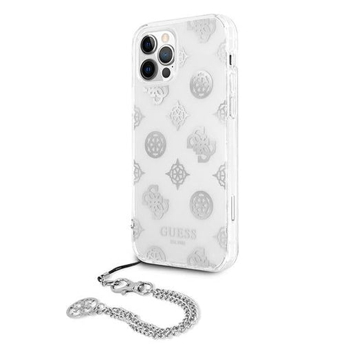 Guess GUHCP12LKSPESI iPhone 12 Pro Max 6.7’’ silver/silver hardcase Peony Chain Collection - Cell phone cases