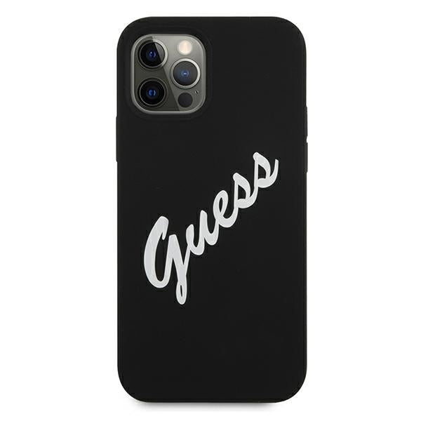 Guess GUHCP12LLSVSBW iPhone 12 Pro Max 6.7’’ black/white hardcase Silicone Vintage - Cell phone cases