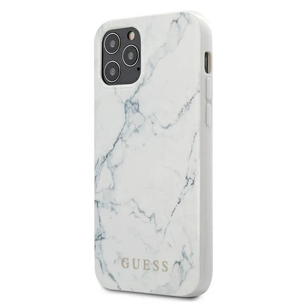 Guess GUHCP12LPCUMAWH iPhone 12 Pro Max 6,7’’ biały/white hardcase Marble - Cell phone cases and covers<<<HurtelXML