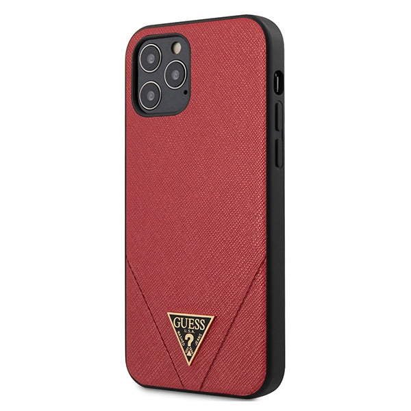 Guess GUHCP12LVSATMLRE iPhone 12 Pro Max 6.7’’ red/red hardcase Saffiano - Cell phone cases and covers<<<HurtelXML