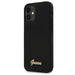 Guess GUHCP12SLSLMGBK iPhone 12 mini 5.4’’ black/black hardcase Silicone Script Gold Logo - Cell phone cases
