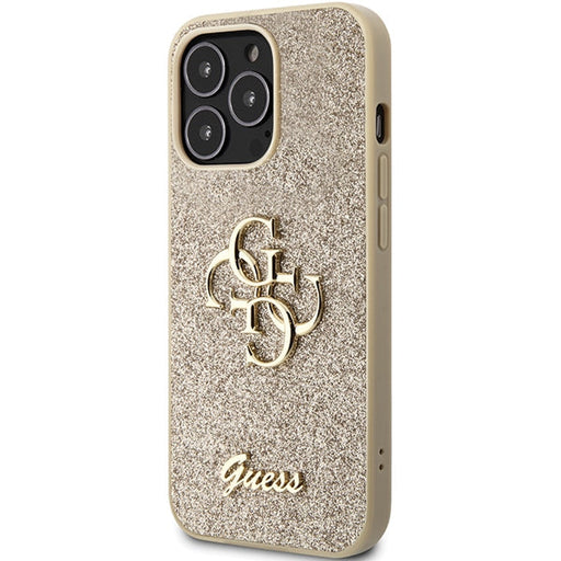 Guess GUHCP13LHG4SGD case for iPhone 13 Pro / 13 - gold Glitter Script Big 4G - Cell phone cases and covers<<<HurtelXML