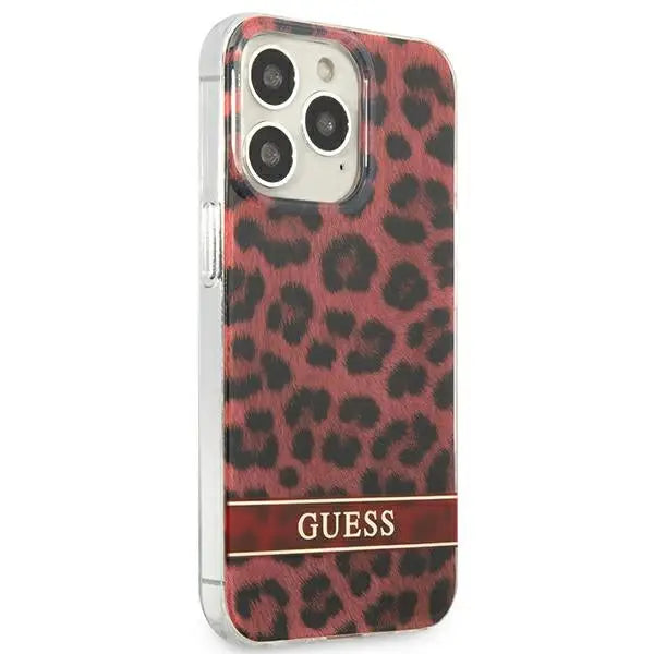 Guess GUHCP13LHSLEOR iPhone 13 Pro / 13 6.1’’ red/red hardcase Leopard - Cell phone cases and covers<<<HurtelXML