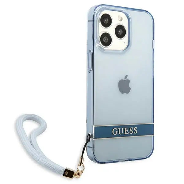 Guess GUHCP13LHTSGSB iPhone 13 Pro / 13 6,1 ’blue / blue hardcase Translucent Stap - Cell phone cases