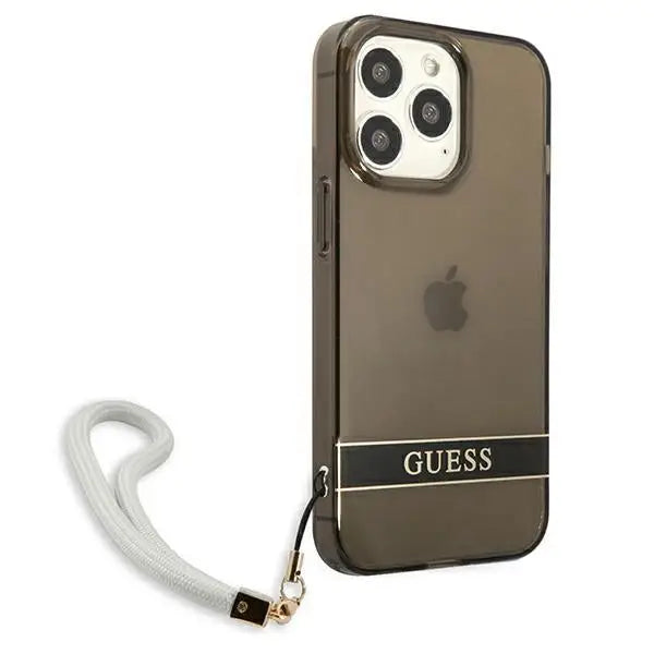 Guess GUHCP13LHTSGSK iPhone 13 Pro / 13 6.1’’ black/black hardcase Translucent Stap - Cell phone cases