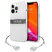 Guess GUHCP13LKB4GGR iPhone 13 Pro / 13 6,1’’ Transparent hardcase 4G Grey Strap Charm - Cell phone cases