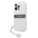 Guess GUHCP13LKB4GGR iPhone 13 Pro / 13 6,1’’ Transparent hardcase 4G Grey Strap Charm - Cell phone cases