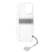 Guess GUHCP13LKB4GGR iPhone 13 Pro / 13 6,1’’ Transparent hardcase 4G Grey Strap Charm - Cell phone cases