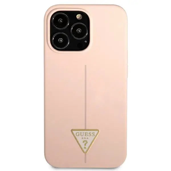 Guess GUHCP13LSLTGP iPhone 13 Pro / 13 6.1’’ pink/pink hardcase Silicone Triangle - Cell phone cases