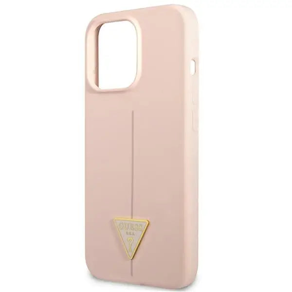 Guess GUHCP13LSLTGP iPhone 13 Pro / 13 6.1’’ pink/pink hardcase Silicone Triangle - Cell phone cases