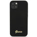 Guess GUHCP13MLSLMGBK iPhone 13 6.1’’ black/black hardcase Silicone Script Gold Logo - Cell phone cases