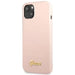 Guess GUHCP13MLSLMGLP iPhone 13 6.1’’ light pink/light pink hardcase Silicone Script Gold Logo - Cell phone cases