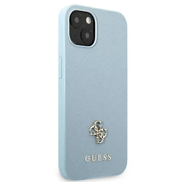 Guess GUHCP13MPS4MB iPhone 13 6.1’’ blue/blue hardcase Saffiano 4G Small Metal Logo - Cell phone cases