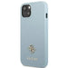 Guess GUHCP13MPS4MB iPhone 13 6.1’’ blue/blue hardcase Saffiano 4G Small Metal Logo - Cell phone cases