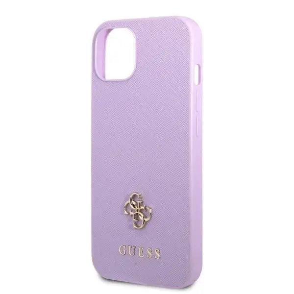 Guess GUHCP13MPS4MU iPhone 13 6.1’’ purple/purple hardcase Saffiano 4G Small Metal Logo - Cell phone cases