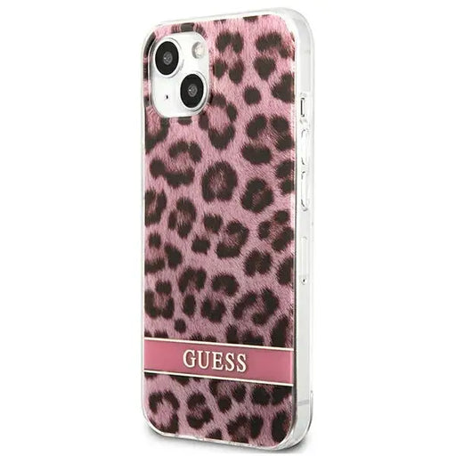 Guess GUHCP13SHSLEOP iPhone 13 mini 5.4’’ pink/pink hardcase Leopard - Cell phone cases and covers<<<HurtelXML