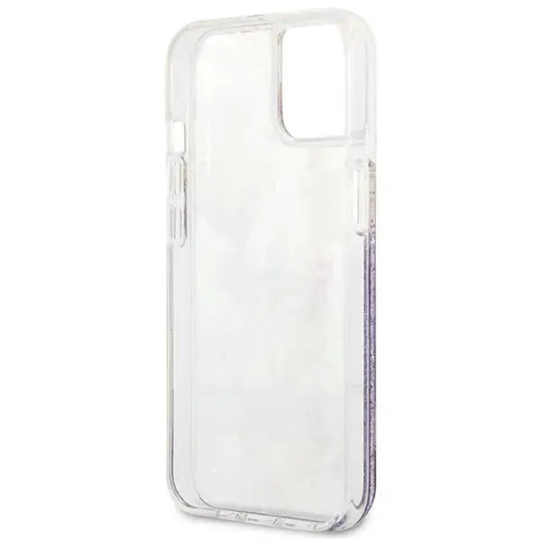 Guess GUHCP13SLFLSU iPhone 13 mini 5.4’’ purple/purple hardcase Flower Liquid Glitter - Cell phone cases