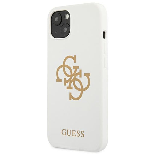 Guess GUHCP13SLS4GGWH iPhone 13 mini 5.4’’ white/white hard case Silicone 4G Logo - Cell phone cases