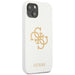 Guess GUHCP13SLS4GGWH iPhone 13 mini 5.4’’ white/white hard case Silicone 4G Logo - Cell phone cases