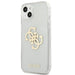 Guess GUHCP13SPCUGL4GTR iPhone 13 mini 5.4’’ transparent hard case Glitter 4G Big Logo - Cell phone cases