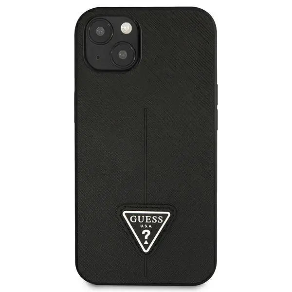 Guess GUHCP13SPSATLK iPhone 13 mini 5,4 ’black / black hardcase SaffianoTriangle Logo - Cell phone cases