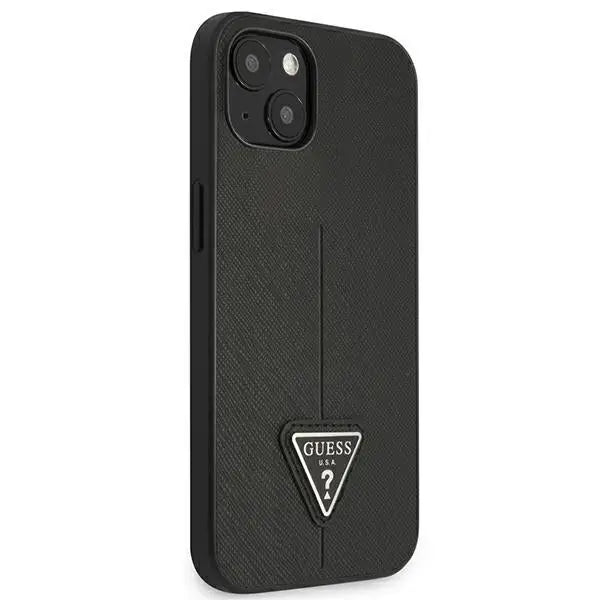 Guess GUHCP13SPSATLK iPhone 13 mini 5,4 ’black / black hardcase SaffianoTriangle Logo - Cell phone cases