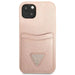 Guess GUHCP13SPSATPP iPhone 13 mini 5,4 ’pink / pink hardcase SaffianoTriangle Logo Cardslot - Cell phone cases