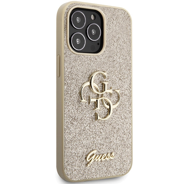 Guess GUHCP13XHG4SGD case for iPhone 13 Pro Max 6.7’’ - gold Glitter Script Big 4G - Cell phone cases