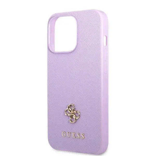 Guess GUHCP13XPS4MU iPhone 13 Pro Max 6.7’’ purple/purple hardcase Saffiano 4G Small Metal Logo - Cell phone cases