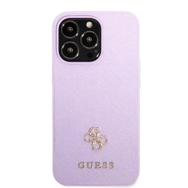 Guess GUHCP13XPS4MU iPhone 13 Pro Max 6.7’’ purple/purple hardcase Saffiano 4G Small Metal Logo - Cell phone cases