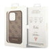Guess GUHCP14LG4GLBR iPhone 14 Pro 6.1’’ brown/brown hard case 4G Stripe Collection - Cell phone cases