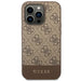 Guess GUHCP14LG4GLBR iPhone 14 Pro 6.1’’ brown/brown hard case 4G Stripe Collection - Cell phone cases