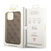 Guess GUHCP14LGF4GBR iPhone 14 Pro 6.1 ’brown / brown hardcase 4G Charms Collection - Cell phone cases