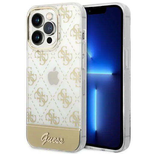 Guess GUHCP14LHG4MHG iPhone 14 Pro 6.1 ’gold / gold hardcase 4G Pattern Script - Cell phone cases and covers<<<HurtelXML