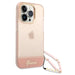 Guess GUHCP14LHGCOHP iPhone 14 Pro 6.1’’ pink/pink hardcase Translucent Pearl Strap - Cell phone cases