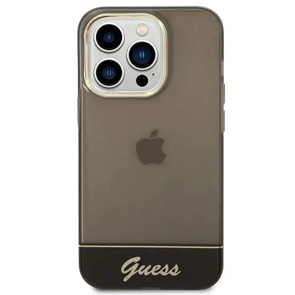 Guess GUHCP14LHGCOK iPhone 14 Pro 6.1 ’black / black hardcase Translucent - Cell phone cases and covers<<<HurtelXML