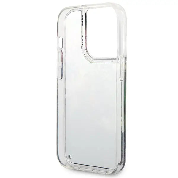 Guess GUHCP14LLFLSB iPhone 14 Pro 6.1 ’blue / blue hardcase Flower Liquid Glitter - Cell phone cases