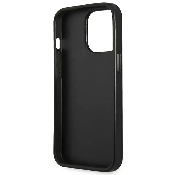 Guess GUHCP14LPSATLK iPhone 14 Pro 6.1’’ black/black hardcase SaffianoTriangle Logo - Cell phone cases