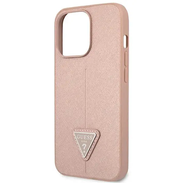 Guess GUHCP14LPSATLP iPhone 14 Pro 6.1 ’pink / pink hardcase SaffianoTriangle Logo - Cell phone cases