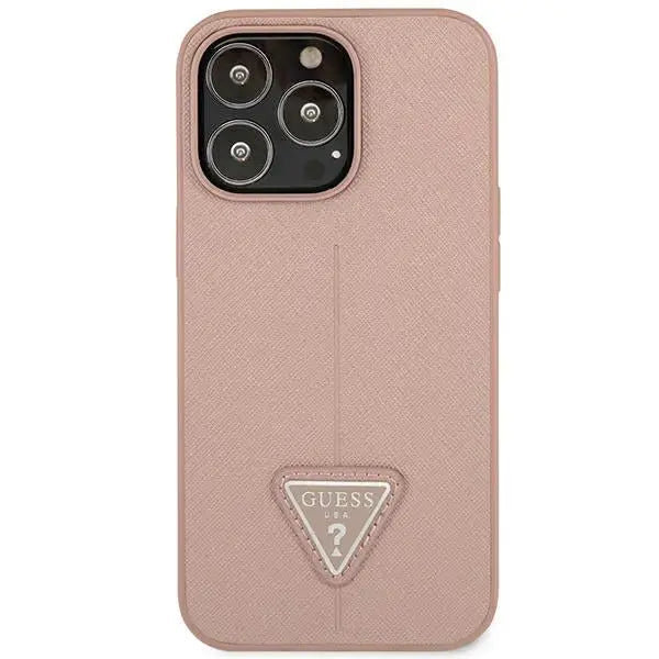 Guess GUHCP14LPSATLP iPhone 14 Pro 6.1 ’pink / pink hardcase SaffianoTriangle Logo - Cell phone cases