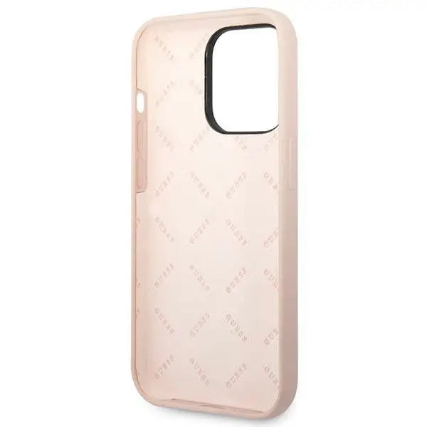 Guess GUHCP14LSLTGP iPhone 14 Pro 6.1’’ pink/pink hardcase Silicone Triangle - Cell phone cases and covers<<<HurtelXML