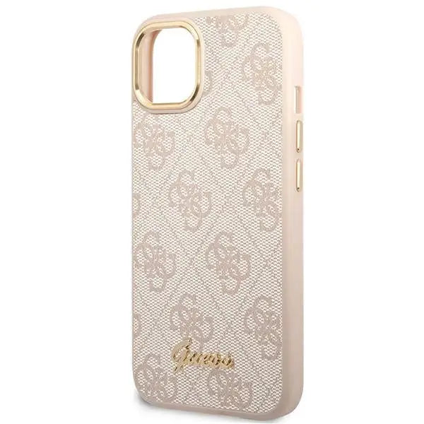 Guess GUHCP14MHG4SHP iPhone 14 Plus 6.7 ’pink / pink hard case 4G Vintage Gold Logo - Cell phone cases