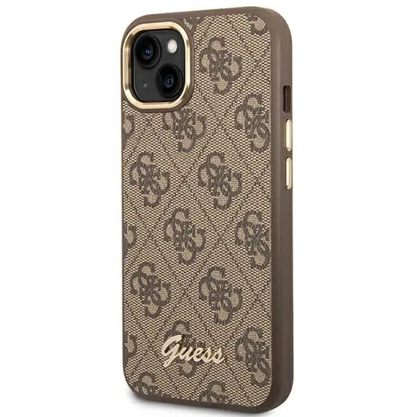 Guess GUHCP14MHG4SHW iPhone 14 Plus 6.7 ’brown / brown hard case 4G Vintage Gold Logo - Cell phone cases