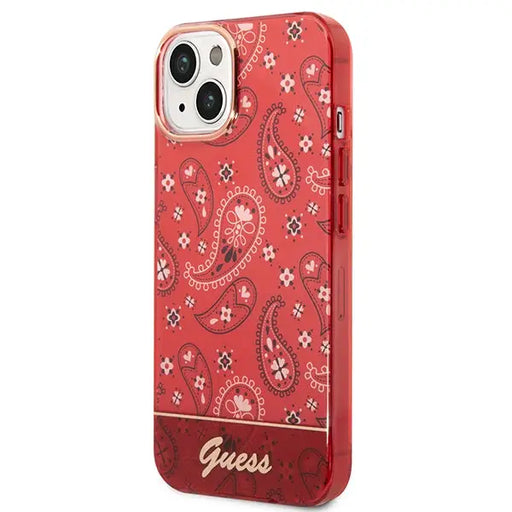 Guess GUHCP14MHGBNHR iPhone 14 Plus 6.7’’ red/red hardcase Bandana Paisley - Cell phone cases and covers<<<HurtelXML
