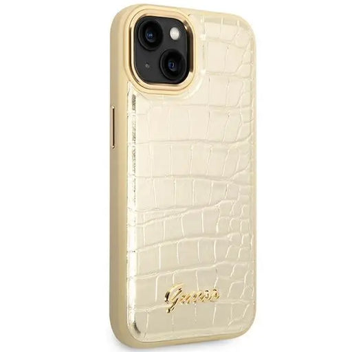 Guess GUHCP14MHGCRHD iPhone 14 Plus 6.7 ’gold / gold hardcase Croco Collection - Cell phone cases and covers<<<HurtelXML