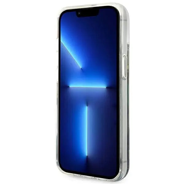 Guess GUHCP14MLFLSB iPhone 14 Plus 6.7 ’blue / blue hardcase Flower Liquid Glitter - Cell phone cases